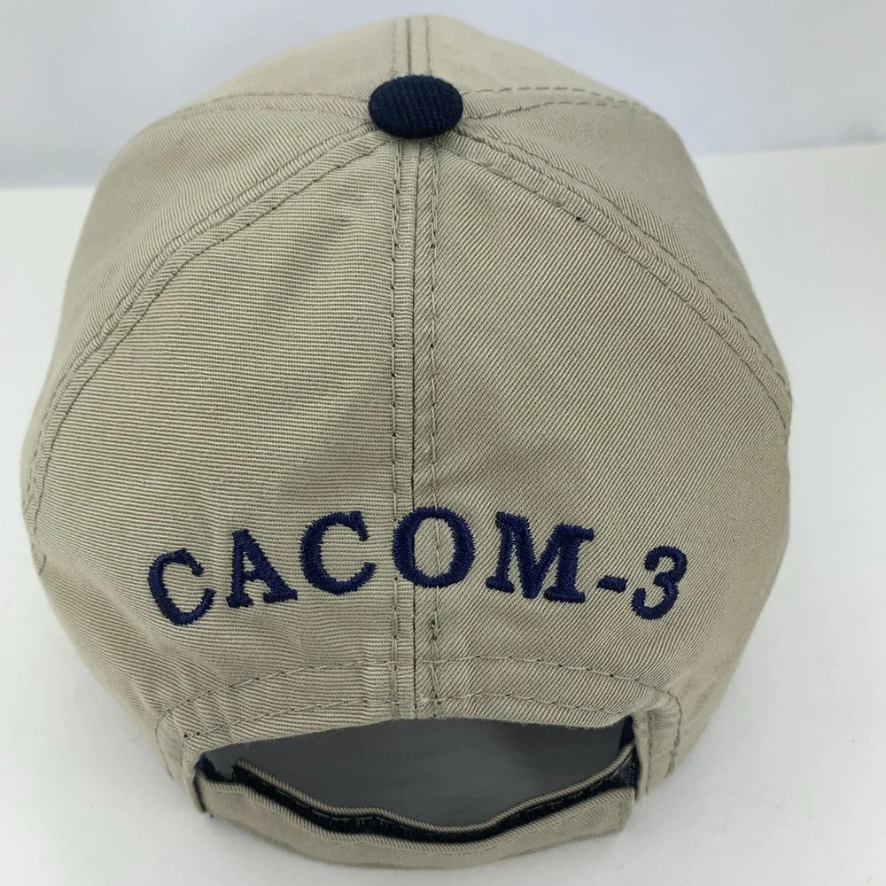 Fuerza Aerea Colombiana Hat CACOM-3 Air Force Blue Beige Adjustable Baseball Cap
